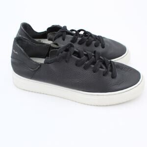 Sam Edelman Sneakers Womens Size 7 Black Leather Comfort Shoe Preppy Casual